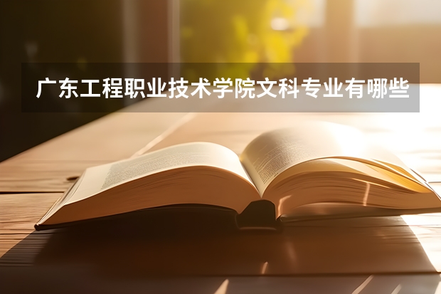 广东工程职业技术学院文科专业有哪些 广东工程职业技术学院文科专业排名