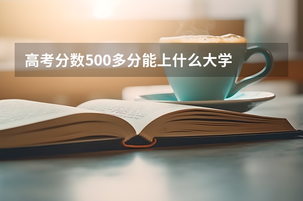 高考分数500多分能上什么大学