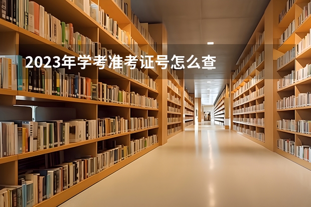 2023年学考准考证号怎么查