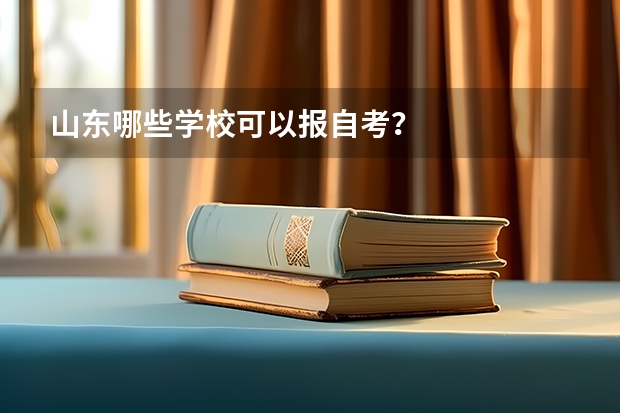 山东哪些学校可以报自考？