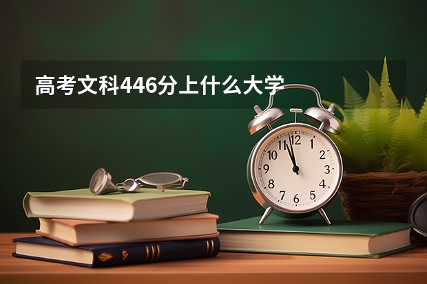 高考文科446分上什么大学