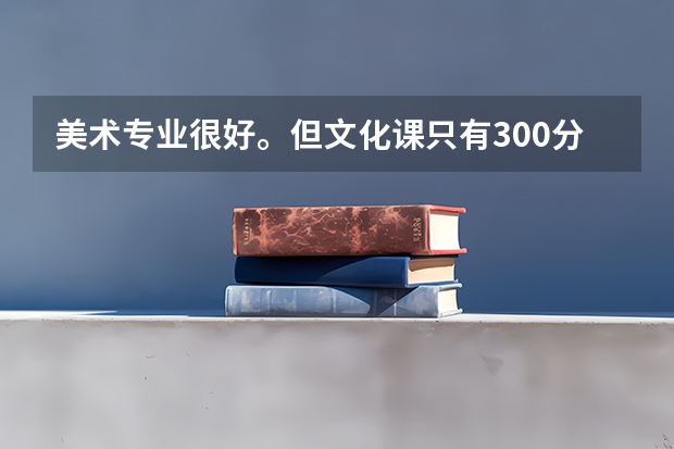 美术专业很好。但文化课只有300分左右，怎么办？