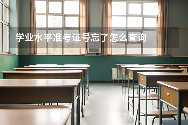 学业水平准考证号忘了怎么查询