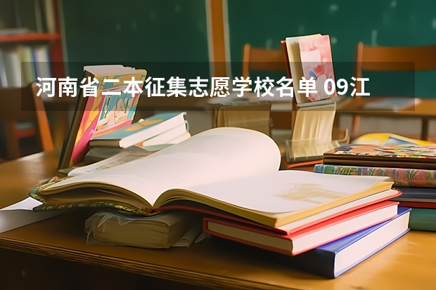 河南省二本征集志愿学校名单 09江西补报名单