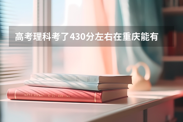 高考理科考了430分左右在重庆能有哪些二本院校可上？