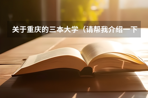 关于重庆的三本大学（请帮我介绍一下重庆的三本大学）