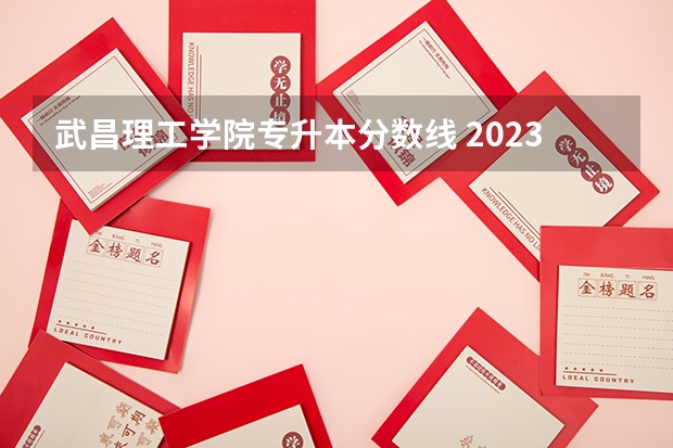 武昌理工学院专升本分数线 2023年武昌理工学院专升本招生专业对照表