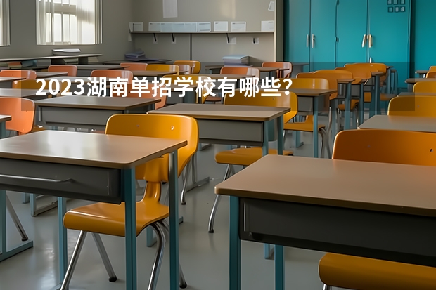 2023湖南单招学校有哪些？